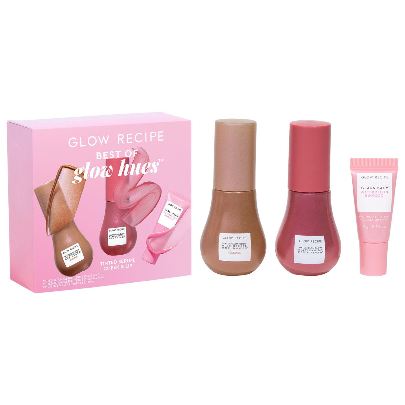 Glow Recipe
Best of Glow Hues - Tinted Serum, Cheek & Lip Gift Set (pre-order)