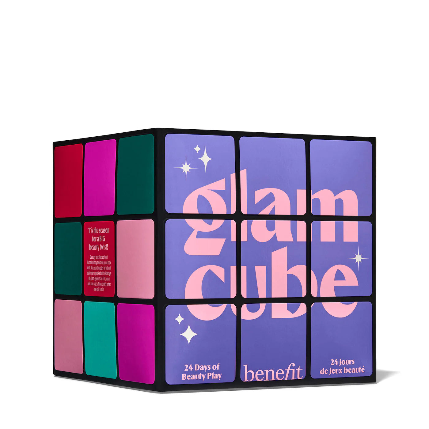 Benefit Cosmetics
Glam Cube 24-Day Makeup Advent Calendar Gift Set (pre-order)