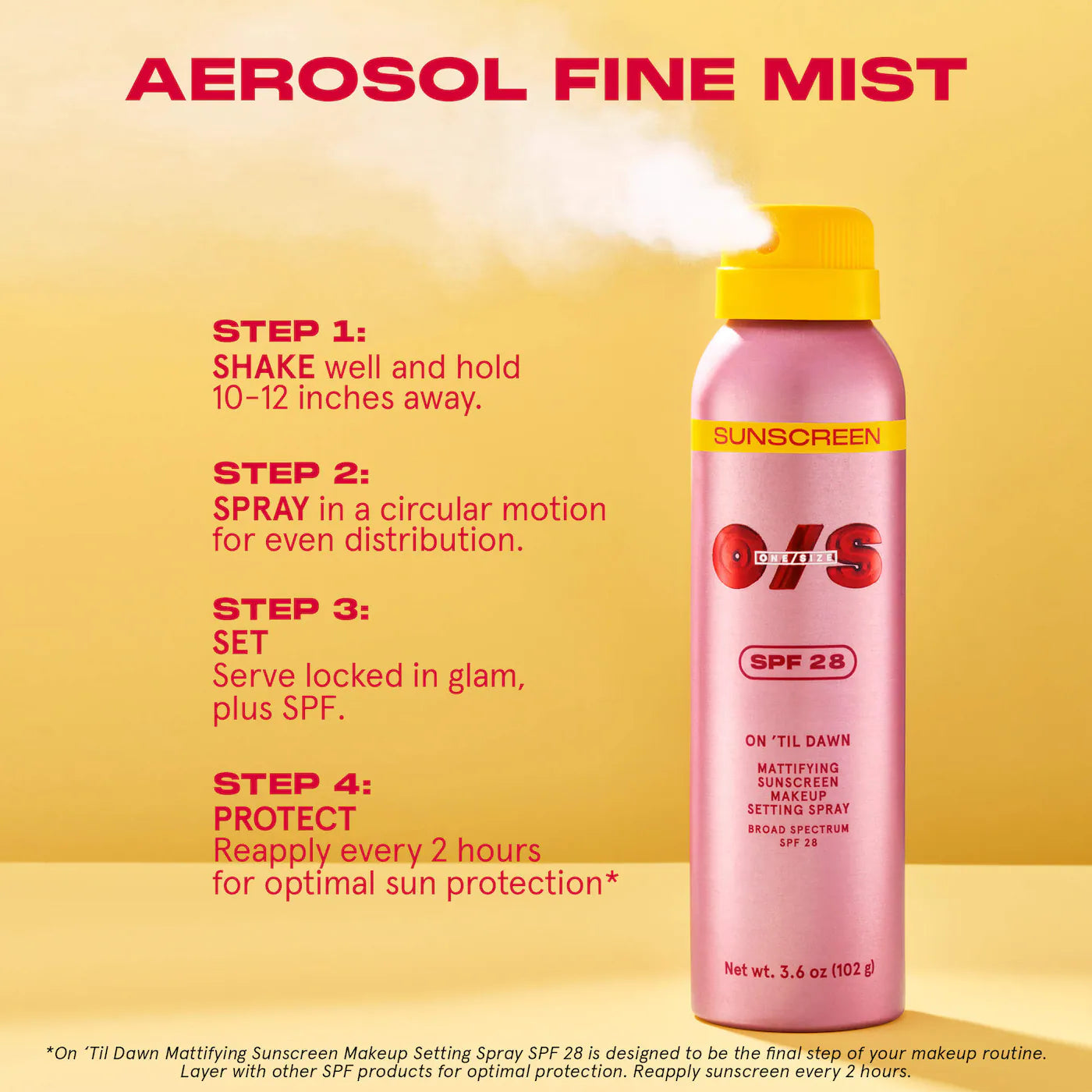 ONE/SIZE Sunscreen Makeup Setting Spray SPF 28 (pre-order)
