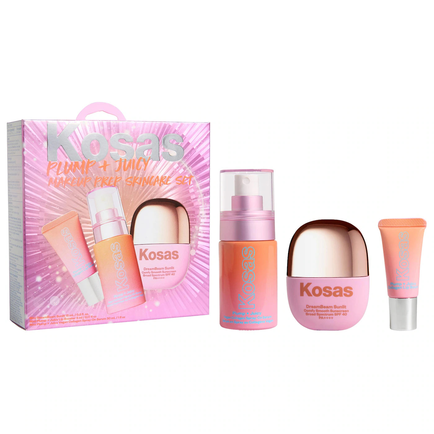 Kosas
Plump + Juicy Makeup Prep Skincare Set