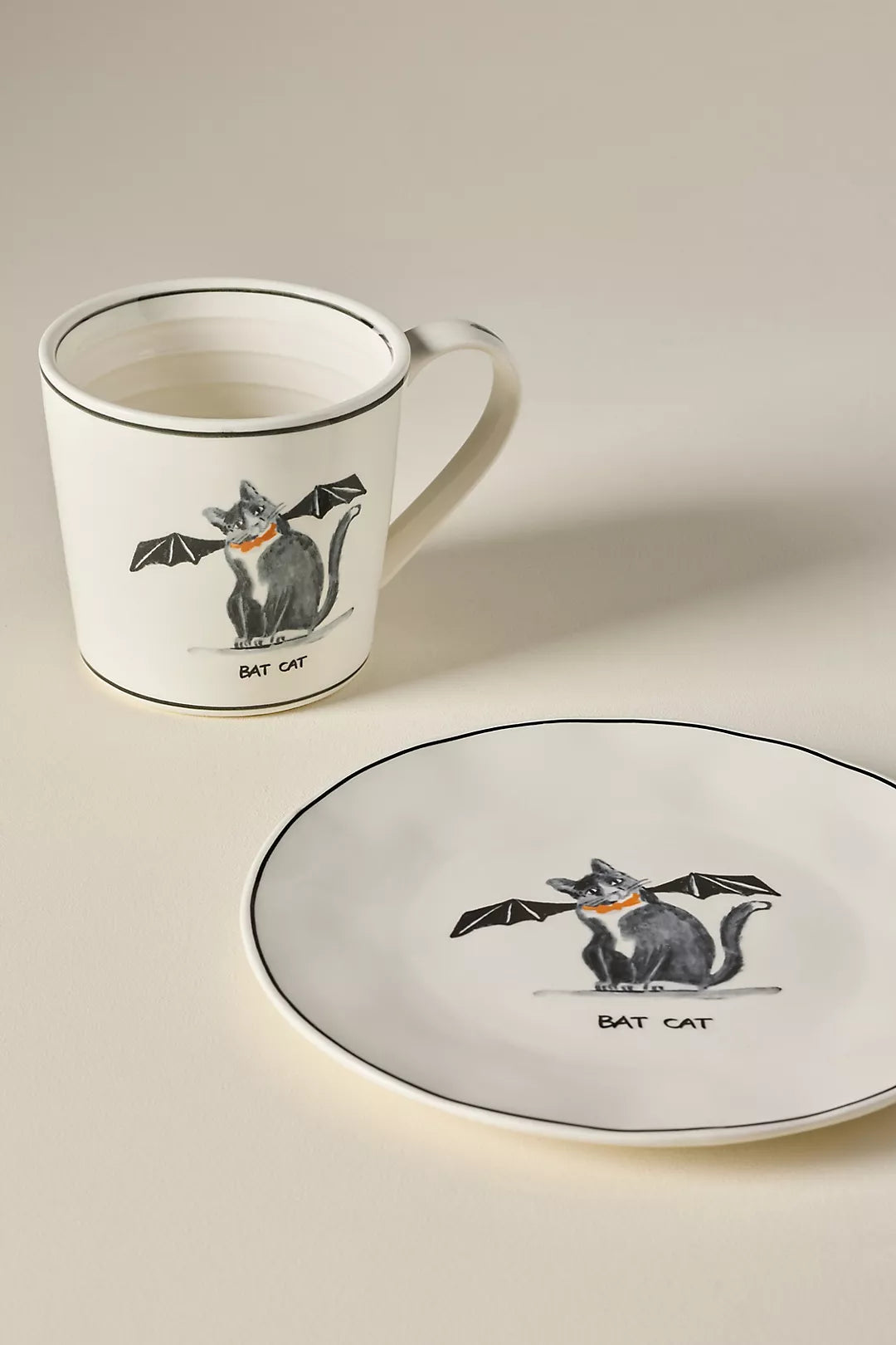 Molly Hatch Stoneware Halloween Cat Mug