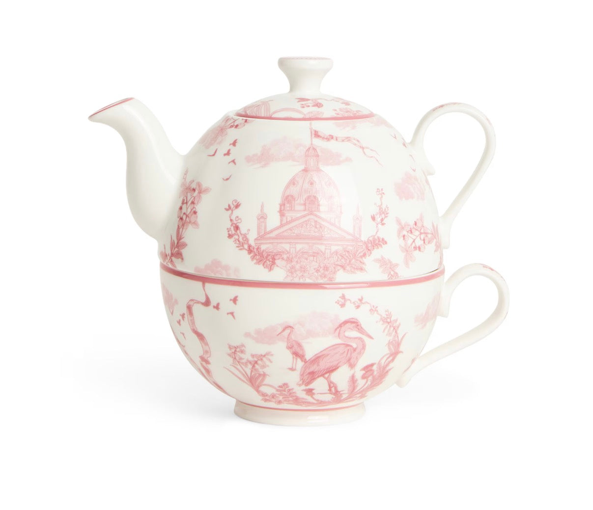 HARRODS
Bone China Toile Tea for One Set