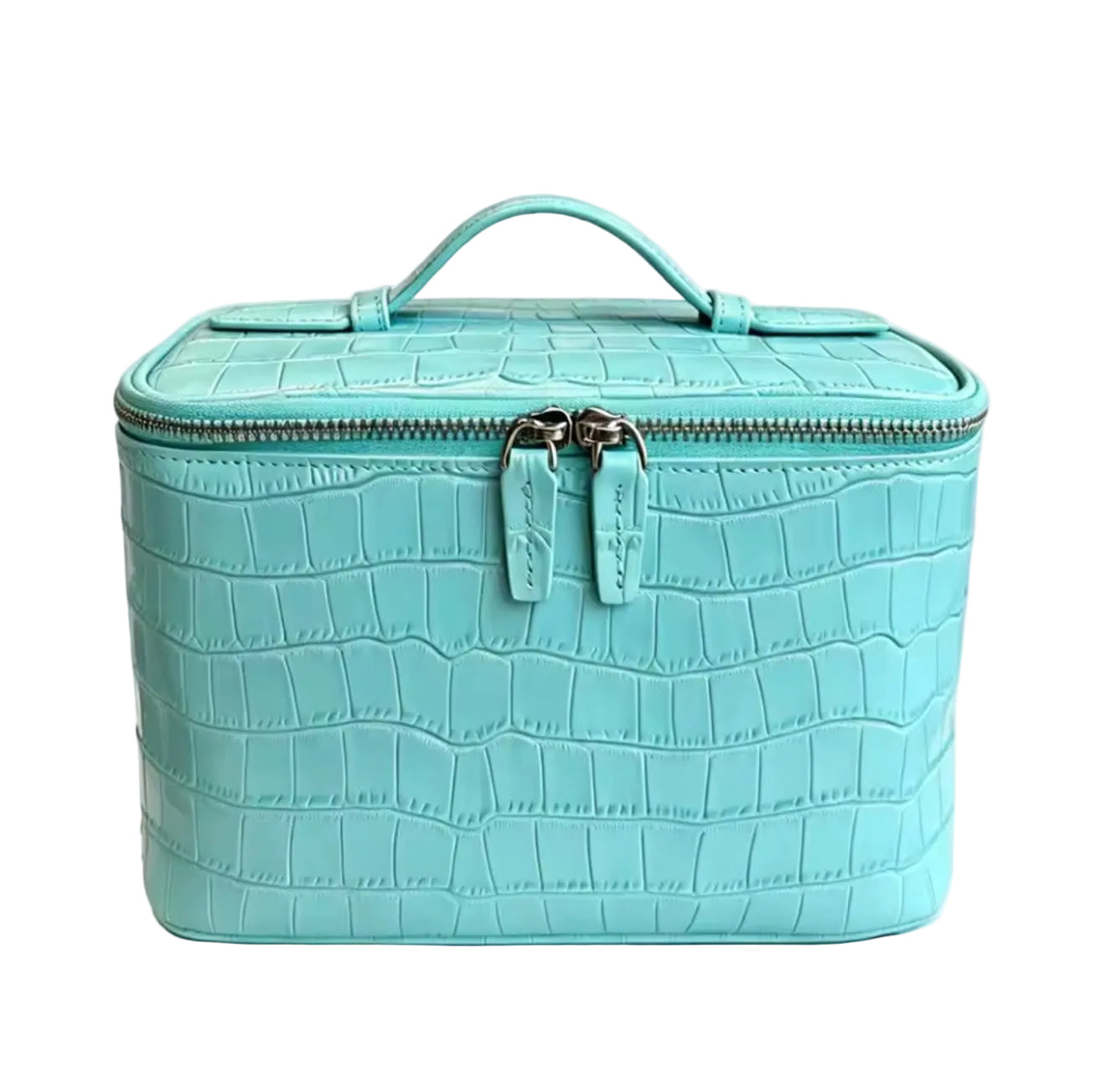 SkyBlue Crocodile Makeup Bag