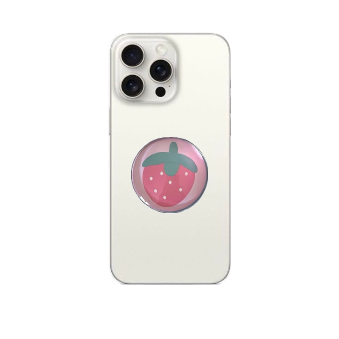 strawberry phone grip