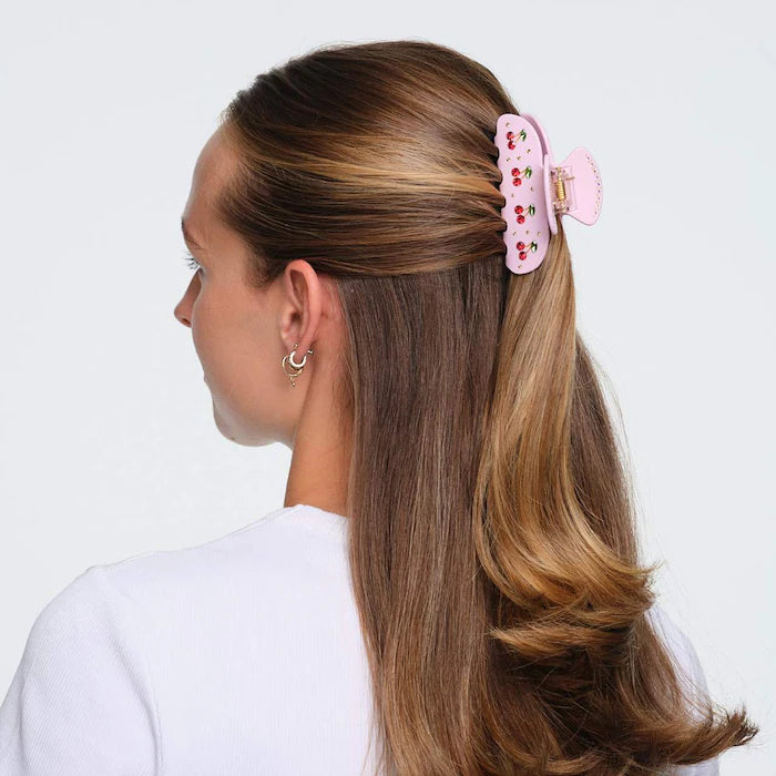 Emi Jay Sweetheart Hair Claw Clip in Pink Cherry Pie