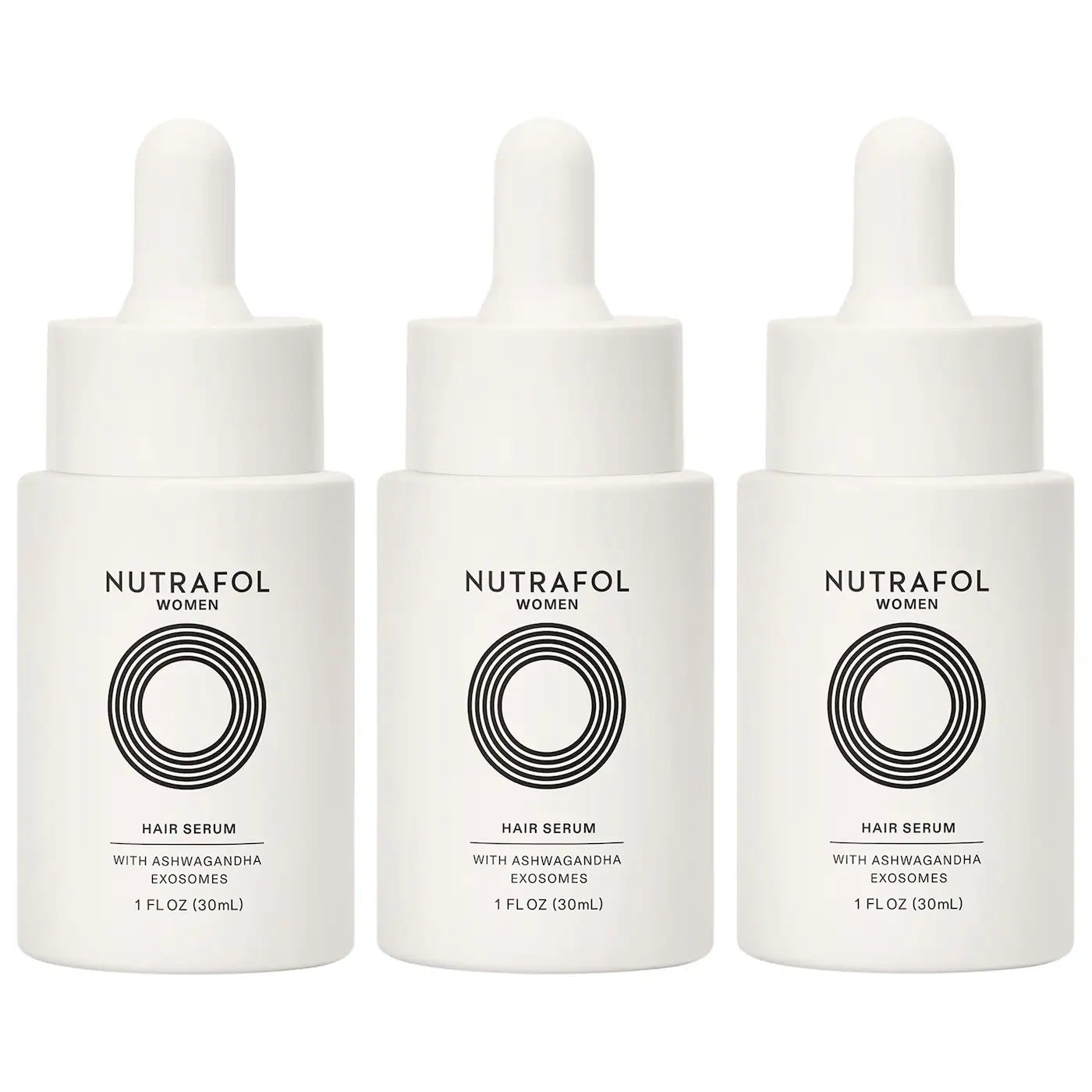 Nutrafol Women’s Lightweight Thickening Hair Serum Trio Set for Thinning Hair