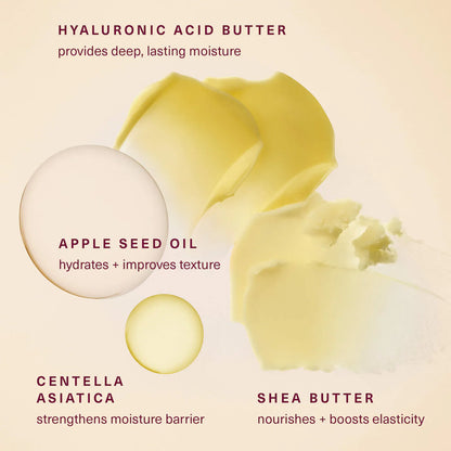 Rare Beauty by Selena Gomez 
Find Comfort Lip Butter Balm + Overnight Mask with Hyaluronic Acid Butter