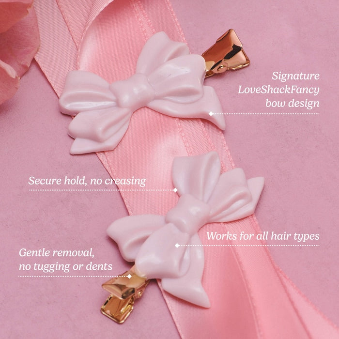 Mane 
Mane x Love Shack Fancy Pink Bow Hair Clips