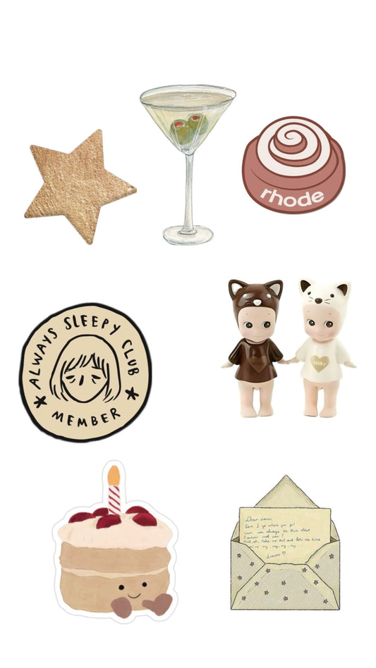 3D day dreaming girls stickers #5