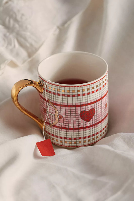 The Bistro Tile Stoneware Mug: Valentine's Edition