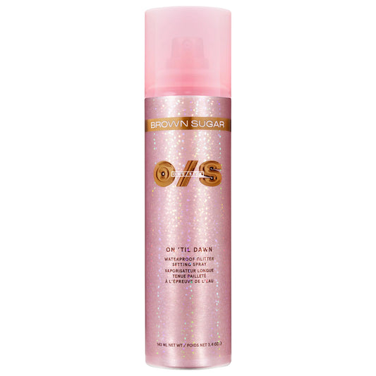 ONE/SIZE by Patrick Starrr 
On 'Til Dawn Waterproof Glitter Setting Spray - Brown Sugar