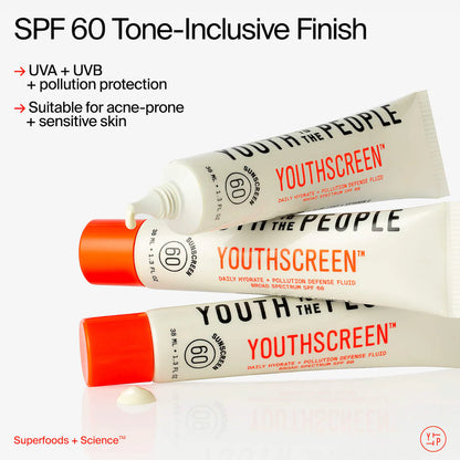 Youth To The People 
Youthscreen™ Daily Hydration + Pollution Defense Invisible Broad Spectrum Sunscreen SPF 60