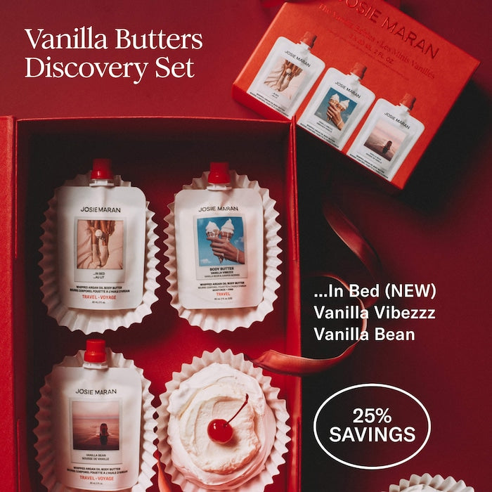 JOSIE MARAN 
The Vanilla Babies 3-Piece Body Butter Hydration Mini Gift Set