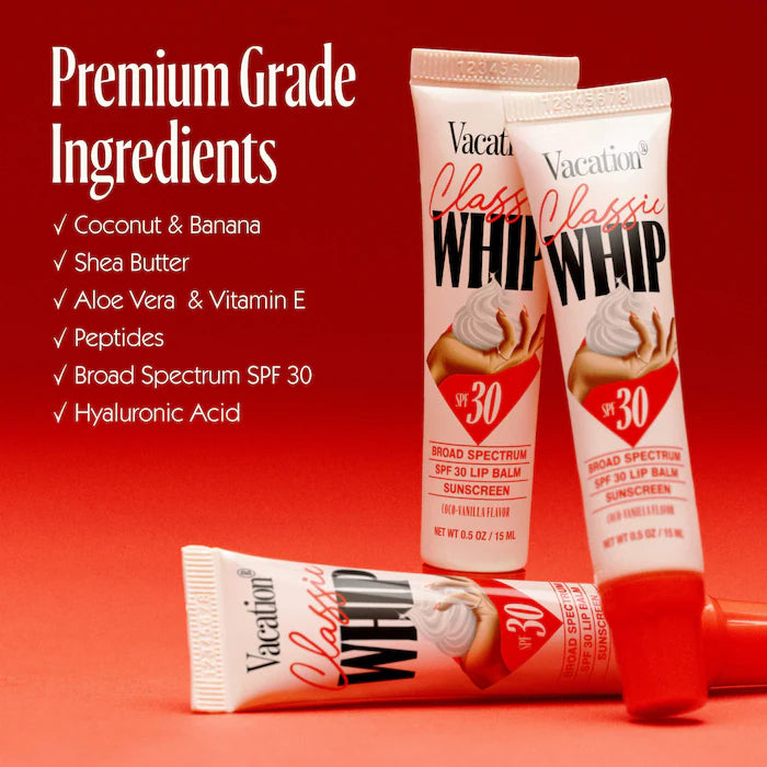 Vacation 
Classic Whip Lip SPF 30 Lip Balm