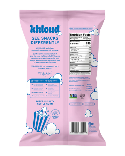 Khloud SWEET AND SALTY KETTLE CORN PROTEIN POPCORN