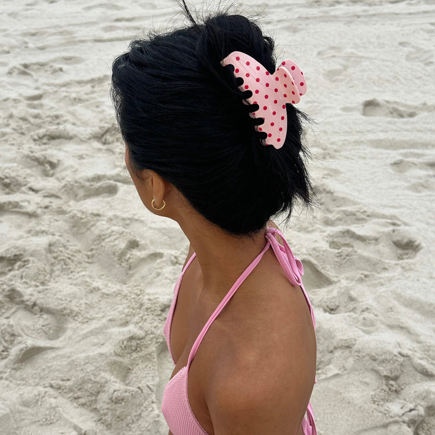Emi Jay 
Big Effing Clip Hair Claw in Blush Polka Dot
