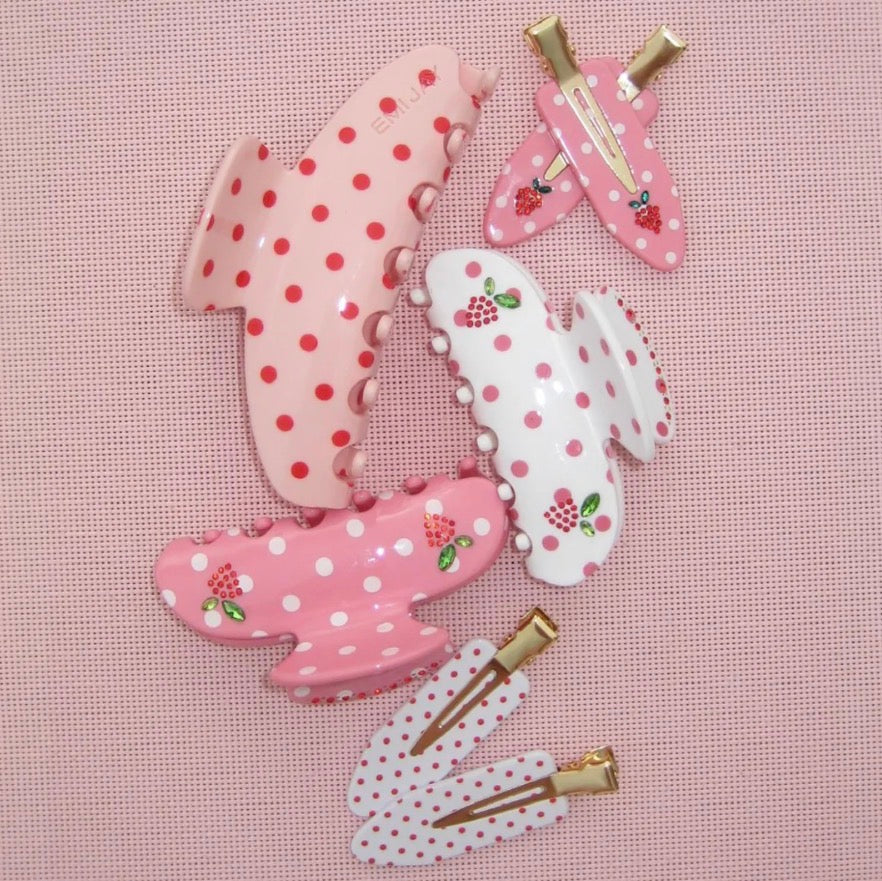 POPSTAR CLIPS IN SWEET BERRY DOT