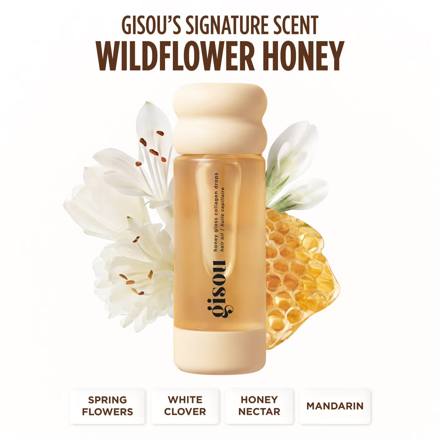 Gisou Honey Gloss Collagen Drops Hair Oil 20ml