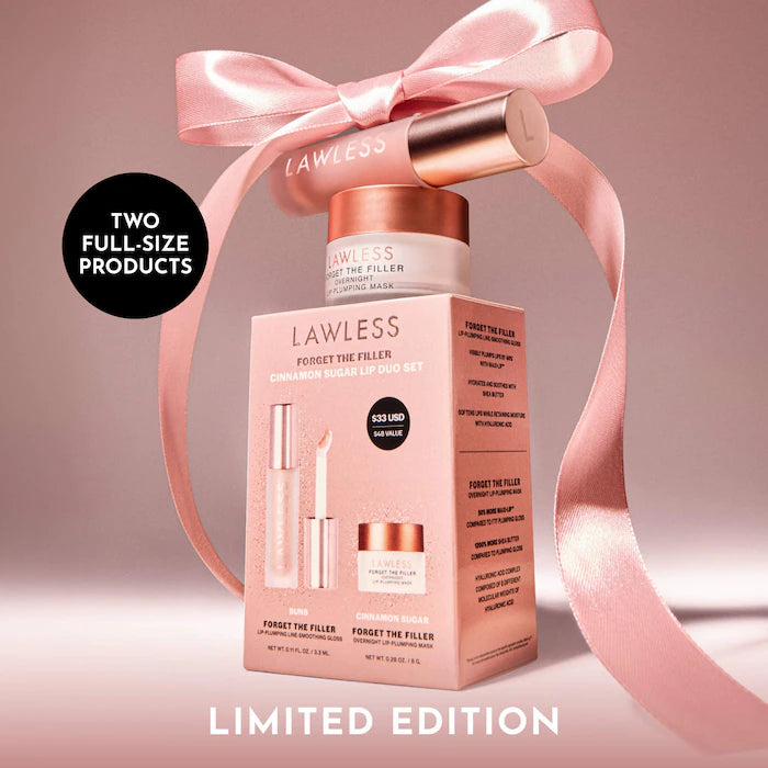 LAWLESS 
Forget the Filler Cinnamon Sugar Lip Duo Gift Set