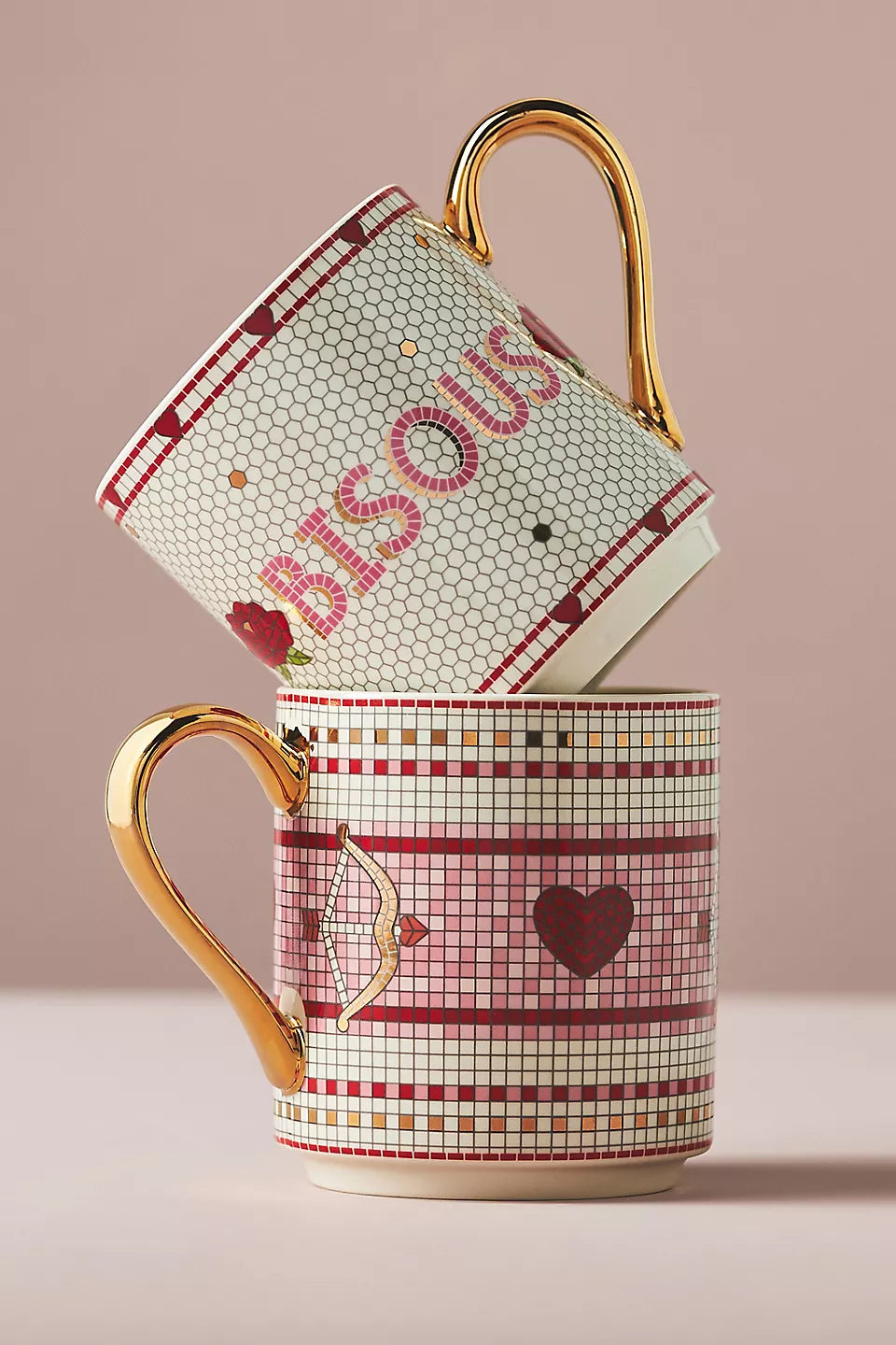 The Bistro Tile Stoneware Mug: Valentine's Edition