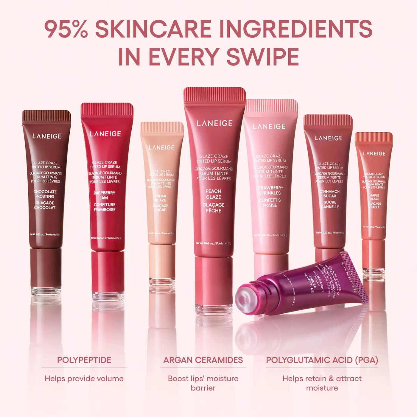 LANEIGE 
Glaze Craze Donut Delight Hydrating Tinted Lip Serum Duo