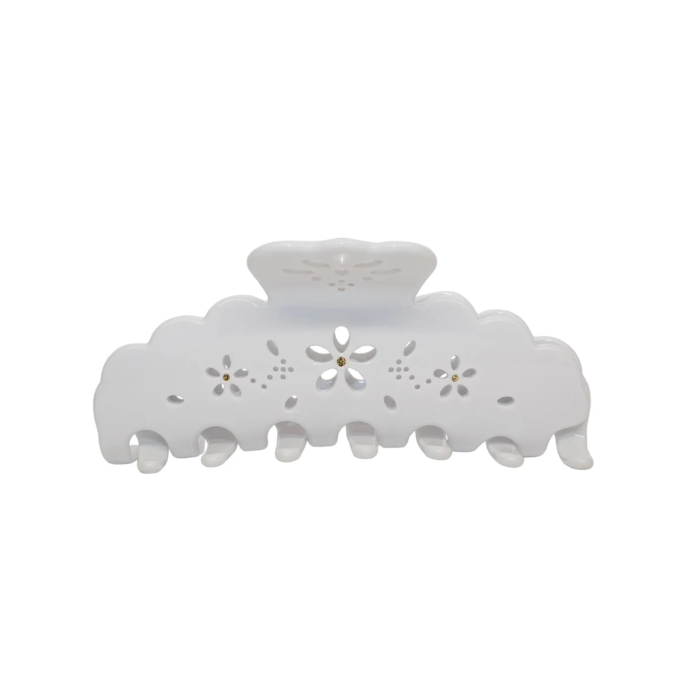 BIG EFFING CLIP IN BLANC FLEUR EYELET