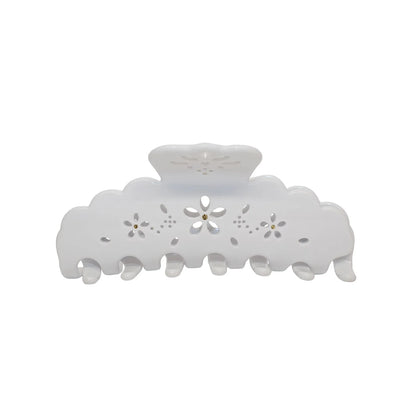 BIG EFFING CLIP IN BLANC FLEUR EYELET