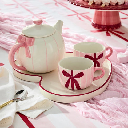 Pink Hearts and Bows Tea set