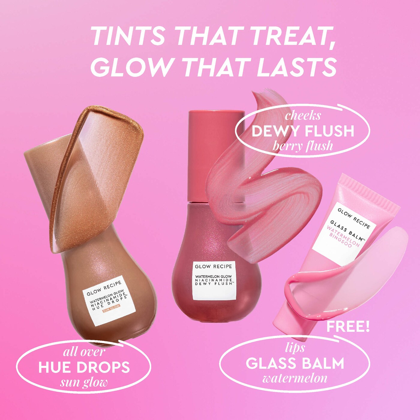 Glow Recipe 
Best of Glow Hues - Tinted Serum, Cheek & Lip Gift Set (pre-order)