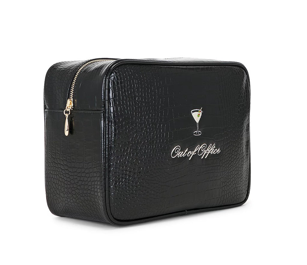 Out Of Office Martini Croc Pouch