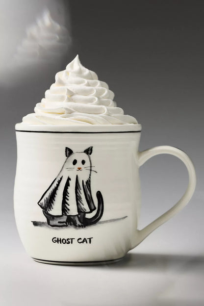Molly Hatch Stoneware Halloween Cat Mug