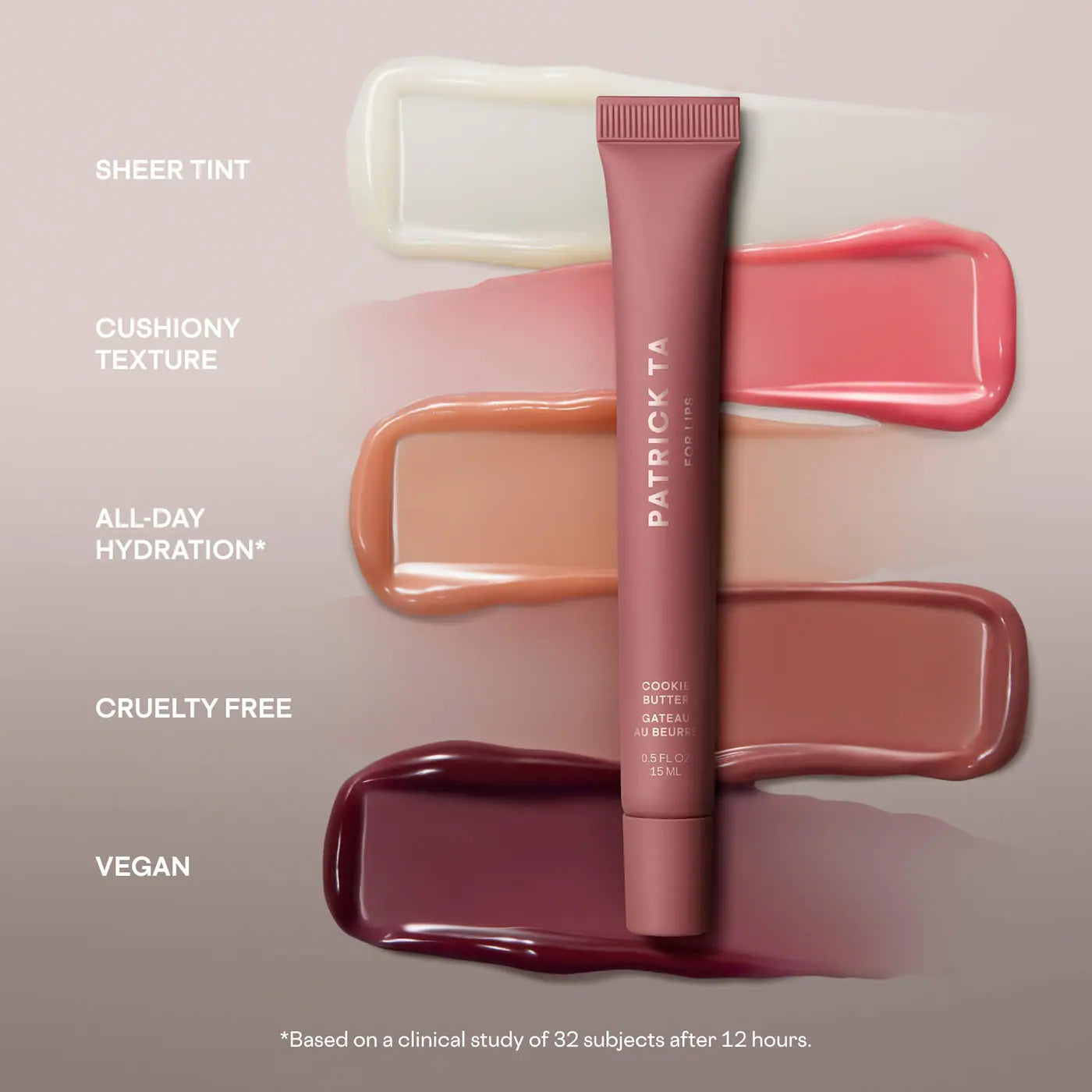 PATRICK TA 
Major Moisture Tinted Lip Balm