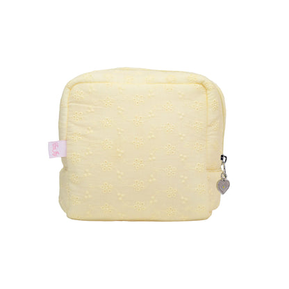 EYELET POUCH IN CITRINE