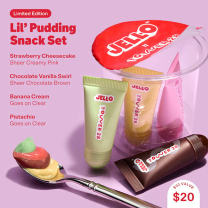 JELL-O™  X TOWER 28 Lil' Pudding Mini Lip Softie Gift Set