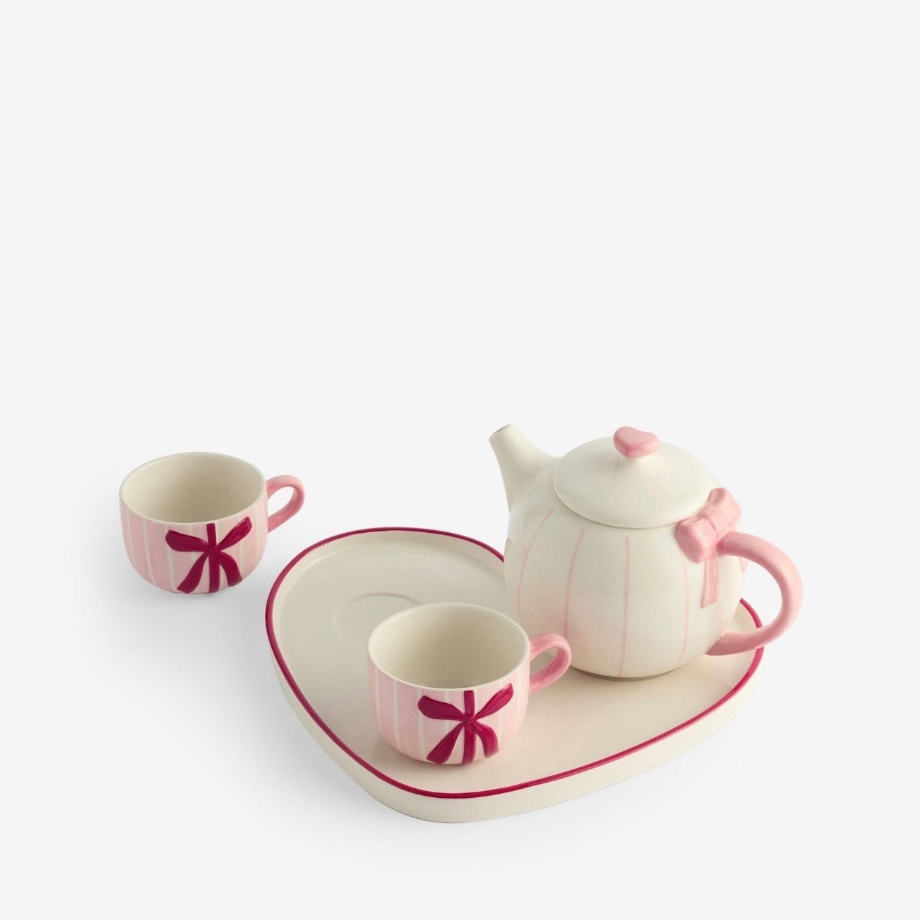 Pink Hearts and Bows Tea set