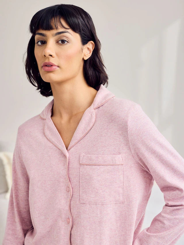 Pink Scallop Edge Pyjamas Set