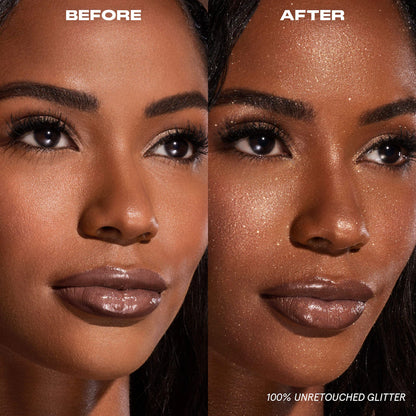 ONE/SIZE by Patrick Starrr 
On 'Til Dawn Waterproof Glitter Setting Spray - Brown Sugar