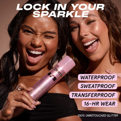 ONE/SIZE by Patrick Starrr 
On 'Til Dawn Waterproof Glitter Setting Spray - Brown Sugar