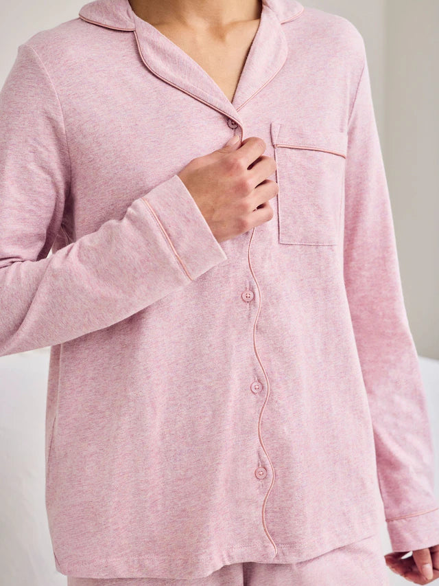 Pink Scallop Edge Pyjamas Set