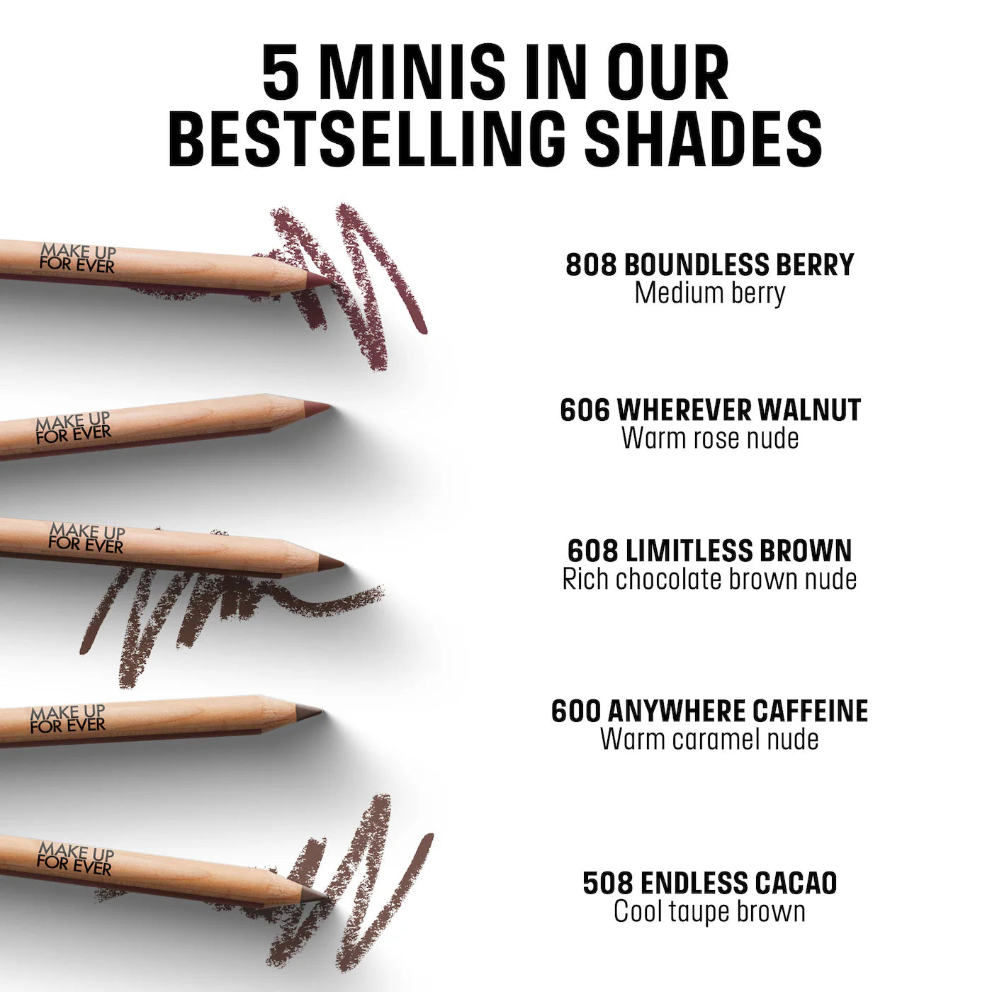 MAKE UP FOR EVER 
Mini Artist Color Lip Pencils Set (pre-order)