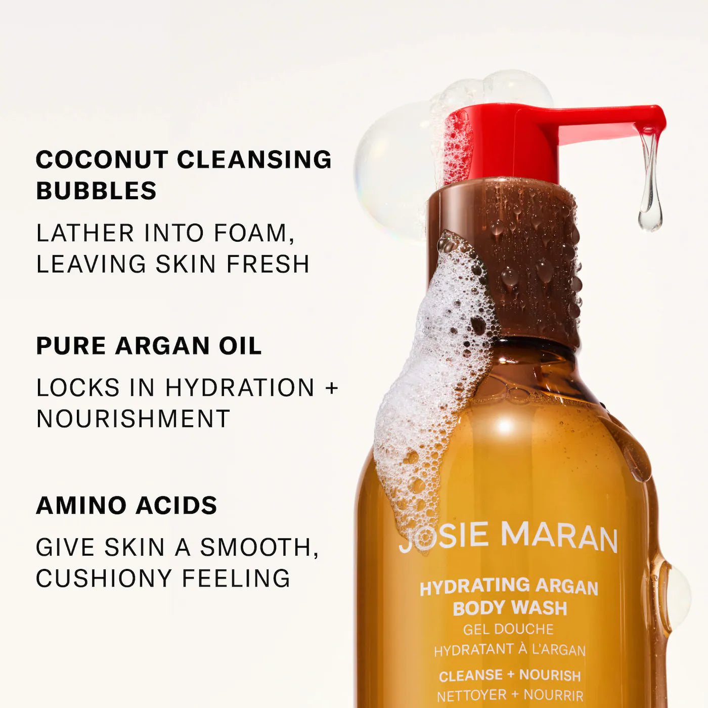 JOSIE MARAN 
Hydrating + Cleansing Argan Refillable Body Wash