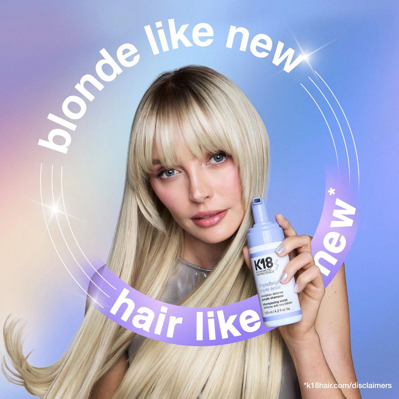 K18 Biomimetic Hairscience 
TripleBright Oxidation Defense Purple Shampoo Foam