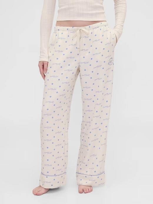 Gap × Summer Fridays Relaxed Flannel Dotted PJ Pants