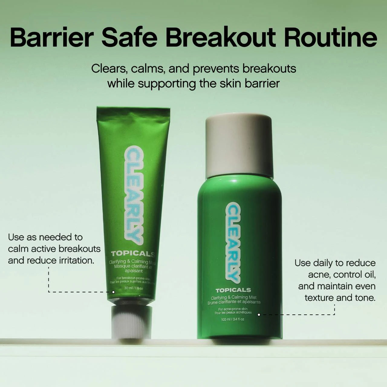 Topicals 
Clearly Clarifying & Calming Mist For Acne-Prone Skin