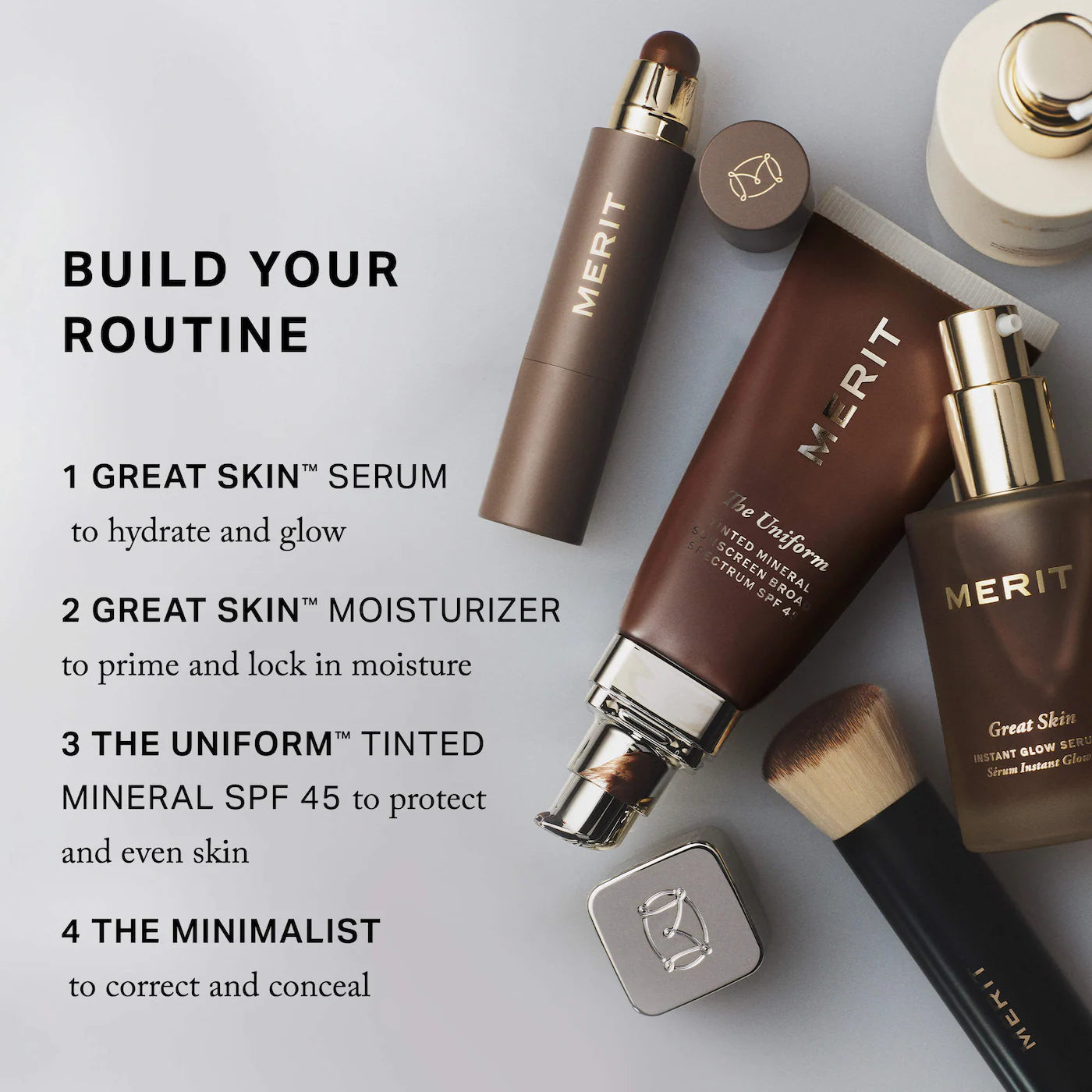 MERIT 
The Uniform™ Tinted Mineral Sunscreen Broad Spectrum SPF 45