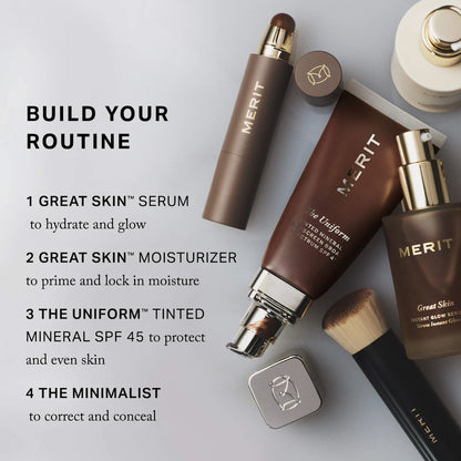 MERIT 
The Uniform™ Tinted Mineral Sunscreen Broad Spectrum SPF 45