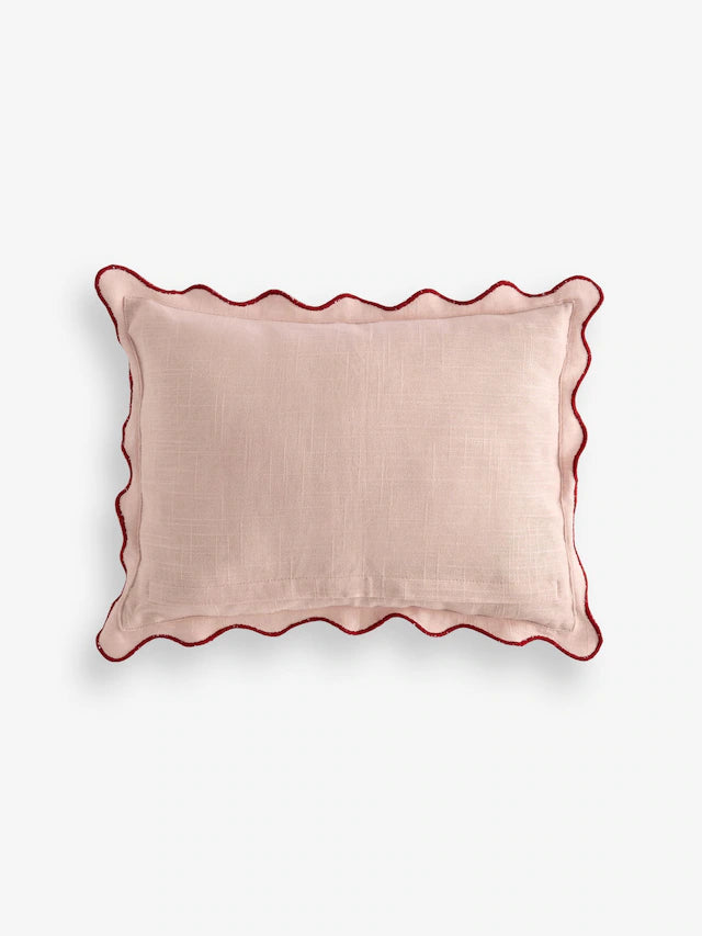Pink 30 X 40cm Valentines Embroidered Perfect Match Cushion