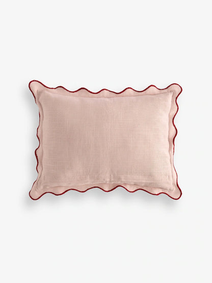 Pink 30 X 40cm Valentines Embroidered Perfect Match Cushion