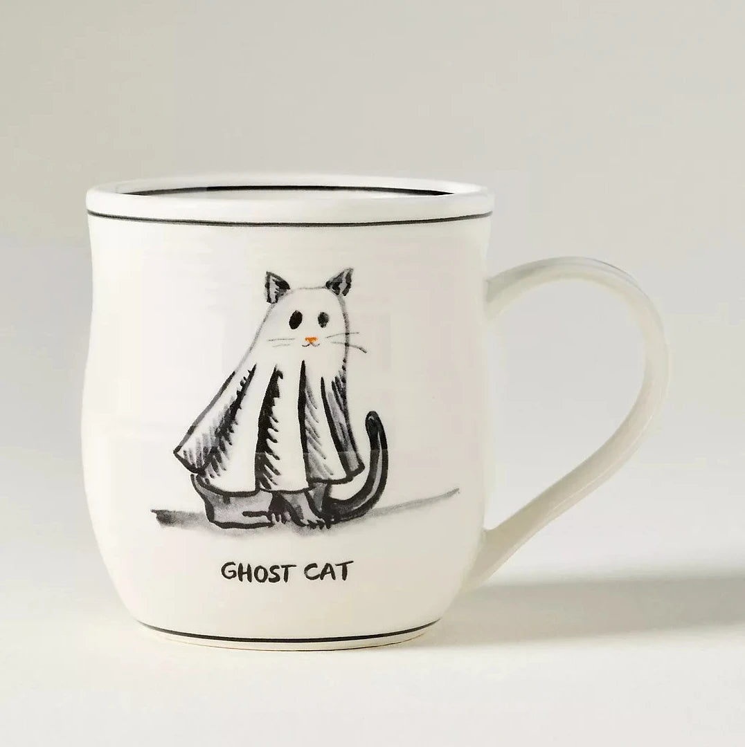 Molly Hatch Stoneware Halloween Cat Mug