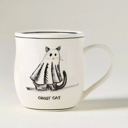 Molly Hatch Stoneware Halloween Cat Mug